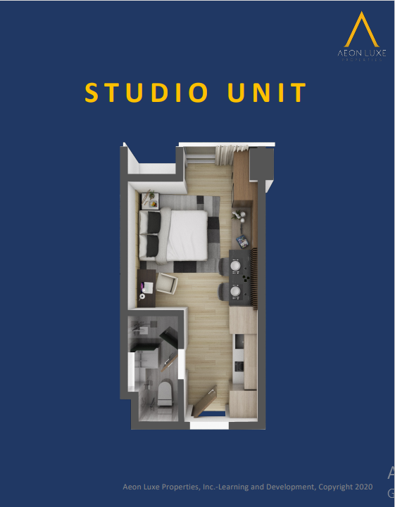 DAVAO CONDOMINIUM - AEON BLEU STUDIO FLOOR PLAN