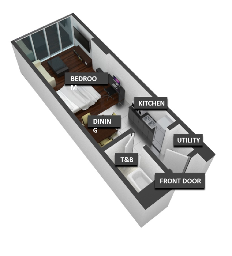 DAVAO CONDOMINIUM - AEON TOWERS STUDIO FLOOR PLAN